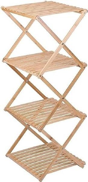 alpina Badregal - 4-lagig - 40 x 33,5 x 93,5 cm - faltbar - Bambus - Braun