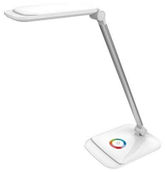 Platinet LED Schreibtischlampe Platinet PDLQ60 Schreibtischlampe 12 W + Nachtlicht + USB-Ladegerät, Farbwechsel, LED fest integriert