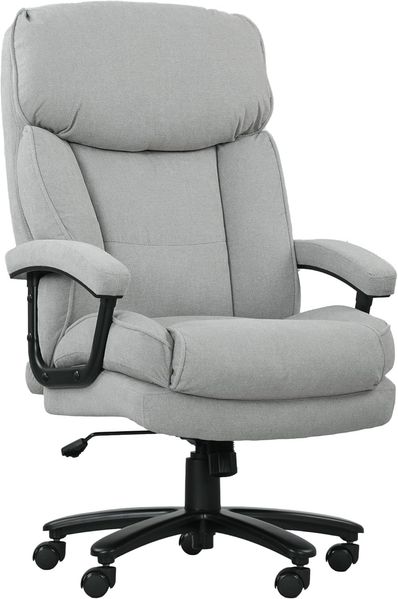 HOMCOM Bürostuhl Ergonomisch Schreibtischstuhl mit Wippfunktion, Leinenoptik (PC Stuhl, 1 St), Bis 200 kg belastbar