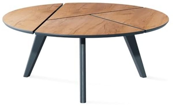 Couchtisch Mairo Goldkraft Eiche/Schwarz 90 x 34 cm Vicco