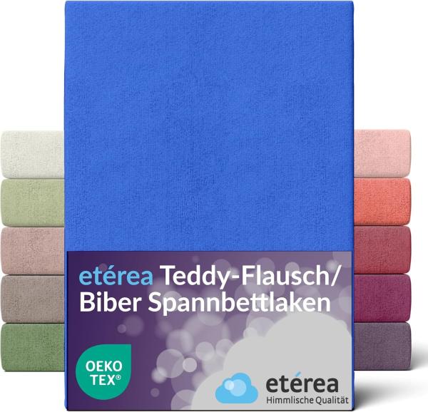 etérea Teddy Flausch Spannbettlaken 140x200 - 160x200 cm Blau