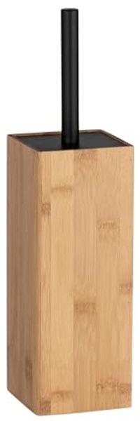 WENKO PADUA WC-Garnitur, Braun/Schwarz, Bambus