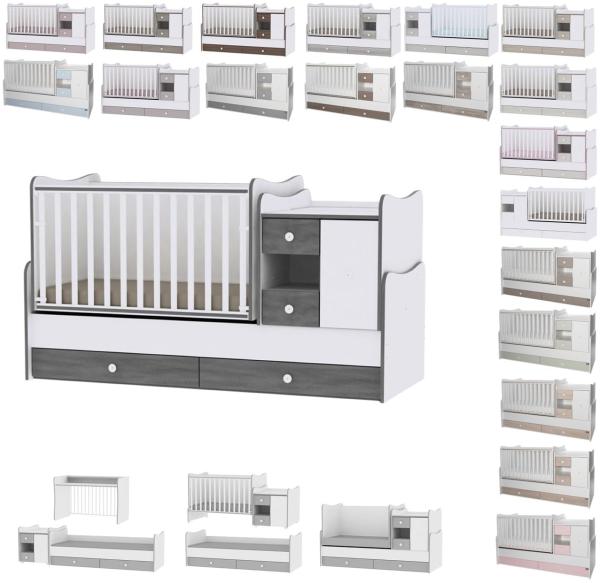 Lorelli '3-in-1 Mini Max' Babybett umbaubar, dunkelgrau