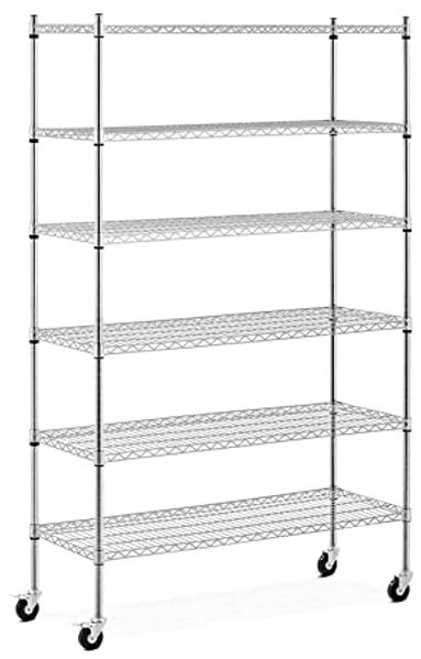 Royal Catering Standregal Metallregal Gitterregal Steckregal Küchenwagen 4 Rollen 90 kg Haushalt, verschiedene Größen