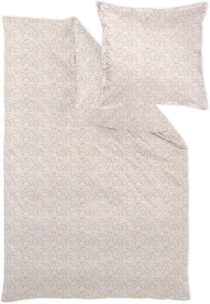 Curt Bauer Mako-Brokat-Damast Bettwäsche Alea perlbeige|135x200 cm + 80x80 cm