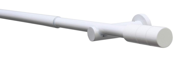 Gardinia Gardinenstangen-Set Kreta 1-Lauf Ø 16-19 mm weiß 120 cm - 210 cm