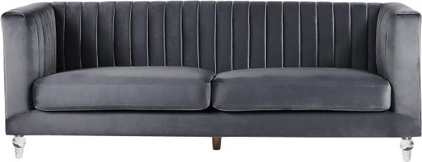 3-Sitzer Sofa Samtstoff dunkelgrau ARVIKA