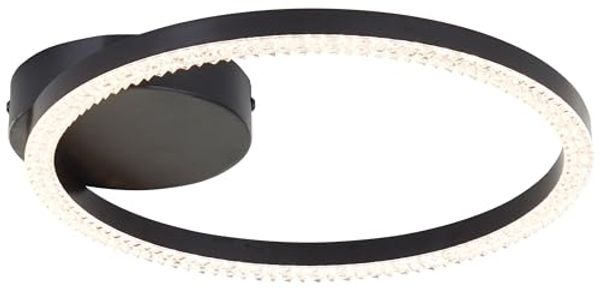 Brilliant LED Deckenleuchte Aurelia G80765A26 Wohnzimmer, Schlafzimmer Metall/Kunststoff Indoor Decke schwarz - LED fest integriert