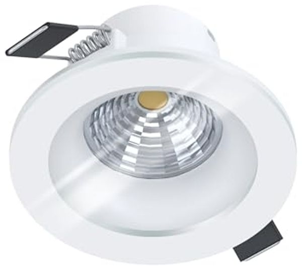 Eglo 98241 Hochvolt LED Einbauleuchte SALABATE weiß klar Ø8,8cm H:4,2cm IP44 dimmbar