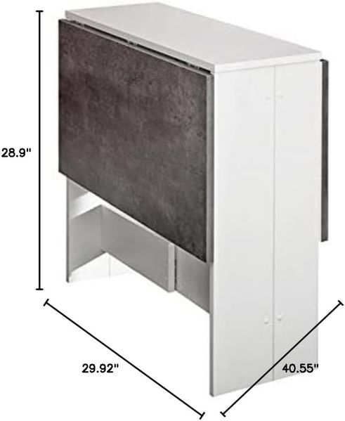 Symbiosis Trick C3 Tisch, Holz veredelt, Weiß/Beton, 73. 4 x 103 x 76 cm Bild 5