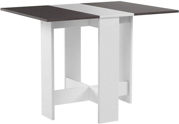 Symbiosis Trick C3 Tisch, Holz veredelt, Weiß/Beton, 73. 4 x 103 x 76 cm