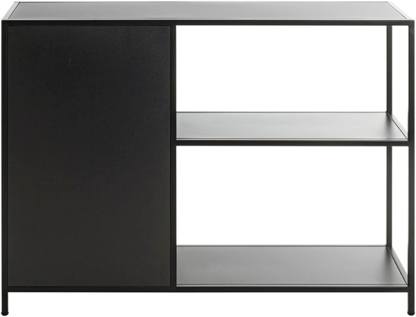 HAKU Möbel Regal, Metall, schwarz, B 100 x T 30 x H 75 cm Bild 4