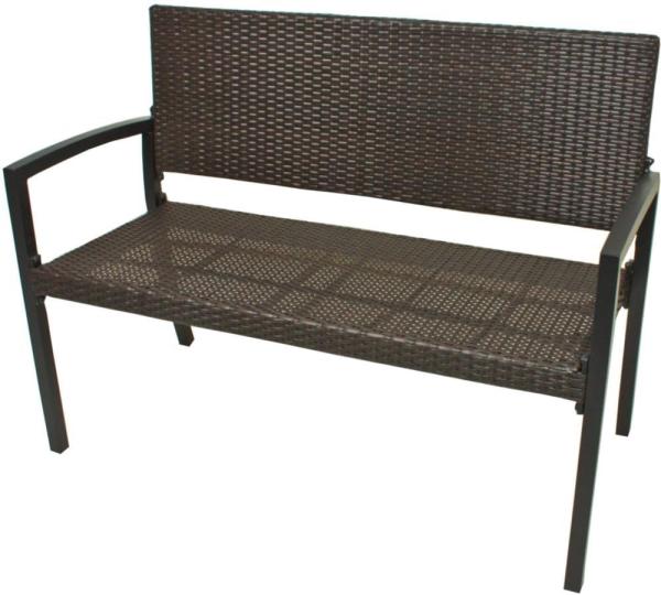 Gartenbank >Sanremo< in coffee aus Aluminium, Kunststoff - 118x87x60cm (BxHxT)