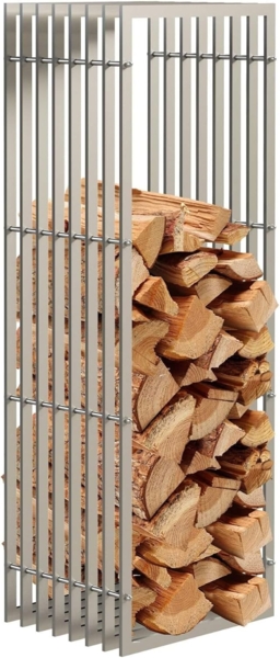 DanDiBo Kaminholzregal Innen Metall Edelstahl Kaminholzständer 96429 150 cm Holzkorb Kaminholzhalter Holzregal