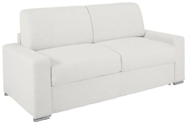 Vente-unique - CALITO Sofa Kunstleder Weiß - B 223 cm94 cm x H 85 cm x L 194 cm Bild 4