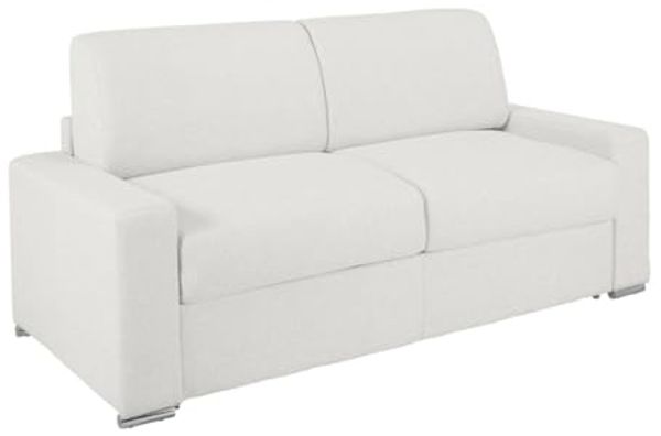 Vente-unique - CALITO Sofa Kunstleder Weiß - B 223 cm94 cm x H 85 cm x L 194 cm