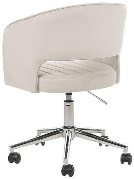 Bürostuhl Samtstoff Helles Beige KATONAH Bild 5