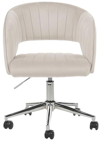 Bürostuhl Samtstoff Helles Beige KATONAH Bild 4
