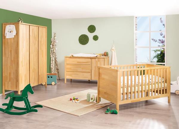 Pinolino Babyzimmer Set Kinderzimmer Set 3-teilig 'Enno' extrabreit groß