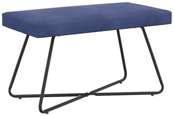 vidaXL Bank Uni Polizeiblau 80 x 40 x 45 cm Samt 42038341
