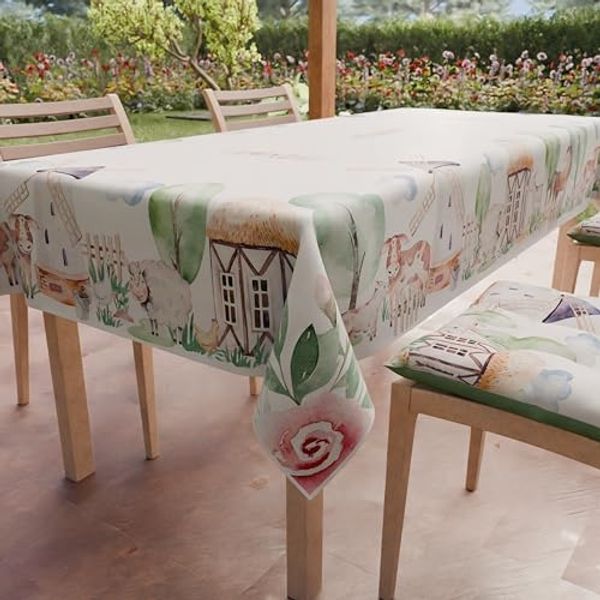 PETTI Artigiani Italiani - Fleckabweisende rechteckige Tischdecke für Partys und Geburtstage für Kinder, Tischabdeckung für Küche, Partydesign, 02x6 Plätze (140x180 cm), 100% Made in Italy