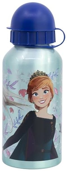 Disney Frozen Trinkflasche – Aluminium, 400 ml, mit Sicherheitsverschluss