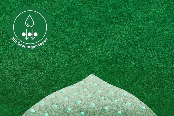 andiamo Kunstrasen Outdoor wasserdurchlässig, Rasenteppich wetterfest, Drainage-Noppen, UV-beständig, für Balkon und Garten, Farbe:Grün, Größe:200x300 cm Bild 3