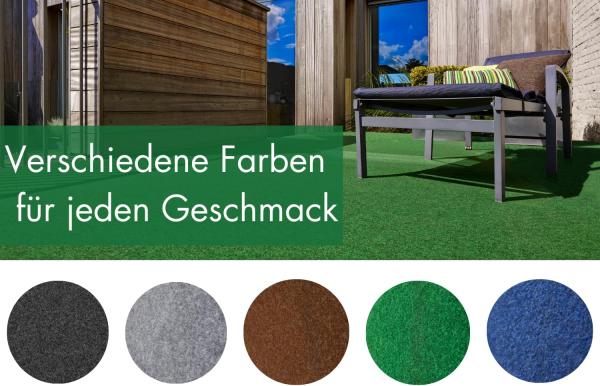 andiamo Kunstrasen Outdoor wasserdurchlässig, Rasenteppich wetterfest, Drainage-Noppen, UV-beständig, für Balkon und Garten, Farbe:Grün, Größe:200x300 cm Bild 5