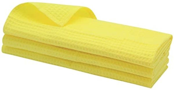 Engelland Geschirrtuch Poliertuch, (Vorteils-Set, 3-tlg, Waffel-Pique), 100 % Baumwolle, integrierte Aufhängeschlaufe, 70 x 50 cm
