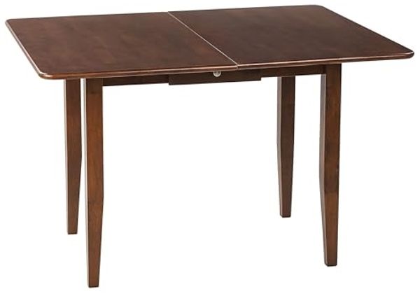 Ausziehbarer Esstisch MASELA 90 120 cm 60 cm Holz Dunkler Holzfarbton