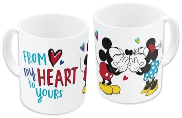 Disney Mickey Mouse Tasse Minnie & Mickey Mouse Love Tasse, 325 ml, Keramik