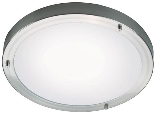 Nordlux Treppen Deckenleuchten Ancona Maxi, Metallisch, silber, weiß, Glas, Metall, 25316132