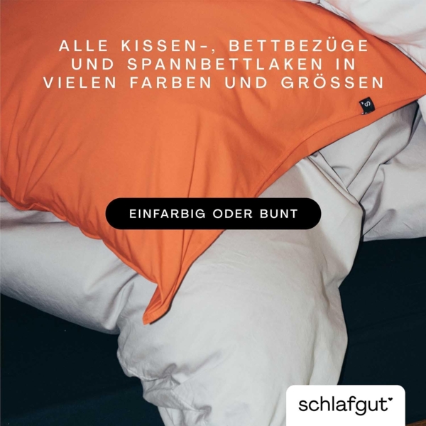 Schlafgut Spannbettlaken PURE BOXSPRING in Gr. 90x200, 140x200 oder 180x200, für Boxspringbett, Jersey-Elasthan, Gummizug: rundum, (1 Stück), aus Bio-Baumwolle, für Matratzen bis 40 cm Höhe, Bettlaken Bild 5