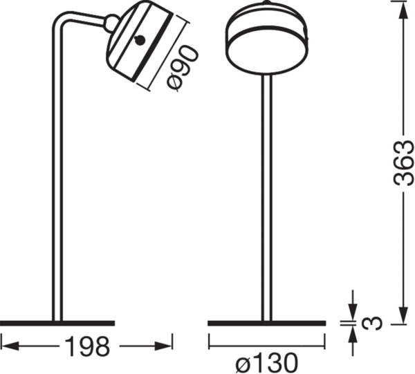 OSRAM LED-Tischleuchte, 1,8W, 3000K, 140lm, warmweiß, Dimmbar, IP20, weiß Bild 8
