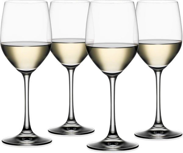 Spiegelau Vino Grande Weißweinkelch, 4er Set, Weißweinglas, Weinglas, Kristallglas, 340 ml, 4510272