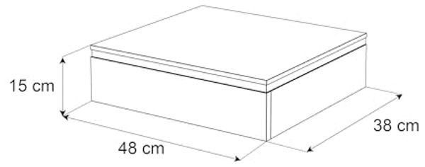 Lookway Nachttisch AURORA Kaschmir zum Aufhängen, Breite : 48,4 cm Bild 3