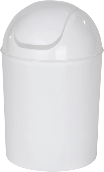 Badezimmer-Abfalleimer weiß Drehdeckel WENKO