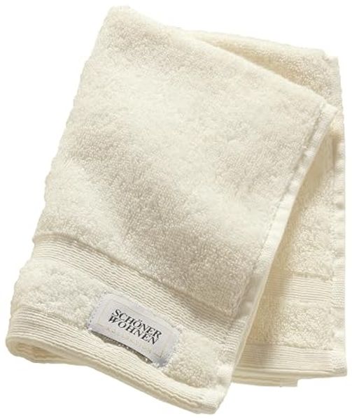SCHÖNER WOHNEN-Kollektion Gästehandtuch CUDDLY Gästehandtuch, Baumwolle (1-St), 30 x 50 cm in Offwhite