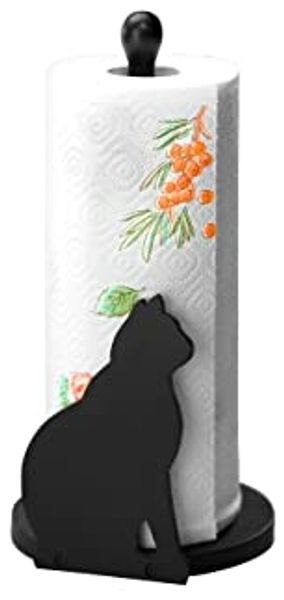 Maximex Küchenrollenhalter Modell Katze, Papierrollenhalter, stehend, für alle handelsüblichen Küchenrollen