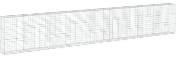 vidaXL Gabione mit Deckel 900x50x150 cm Verzinktes Eisen 3295162