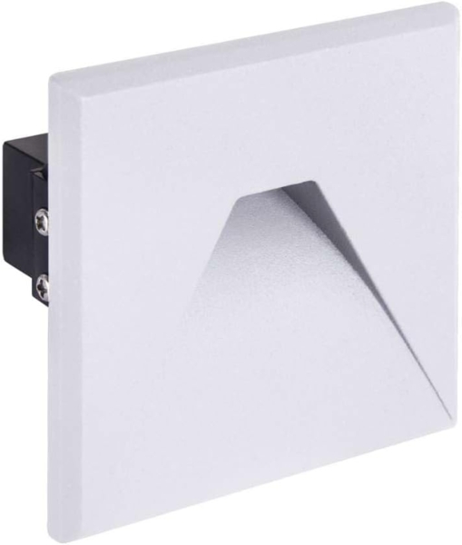 LED Einbau-Stufenleuchte Unterputzmontage als Wandleuchte für Außen- und Innenbereiche in weiß Eckig|85 x 85 x 59 mm (LxBxH)|Neutralweiß