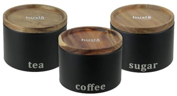 Husla EssenslagerHusla Küchenbehälter-Set Black 8822