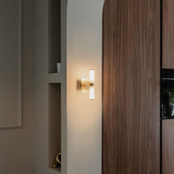 Qazqa Wandleuchte Bath, ohne Leuchtmittel, Warmweiß, QAZQA Wand­leuchte, g9, Gold, Stahl, Modern