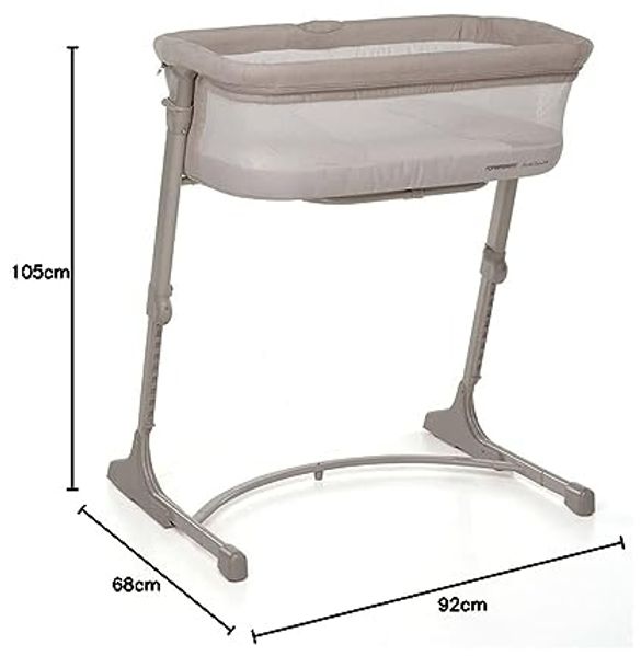 Foppapedretti iNanna, höhenverstellbare Beistellbettchen für Kinder von der Geburt bis zu 6 Monaten (bis zu 9 kg), Grau Bild 6