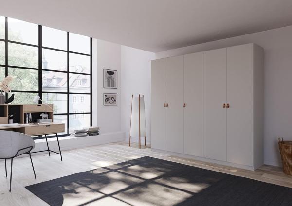 Kleiderschrank Drehtürenschrank Quadra-Spin | 5-türig | seidengrau | 226x210 | Griff Homey Bild 2