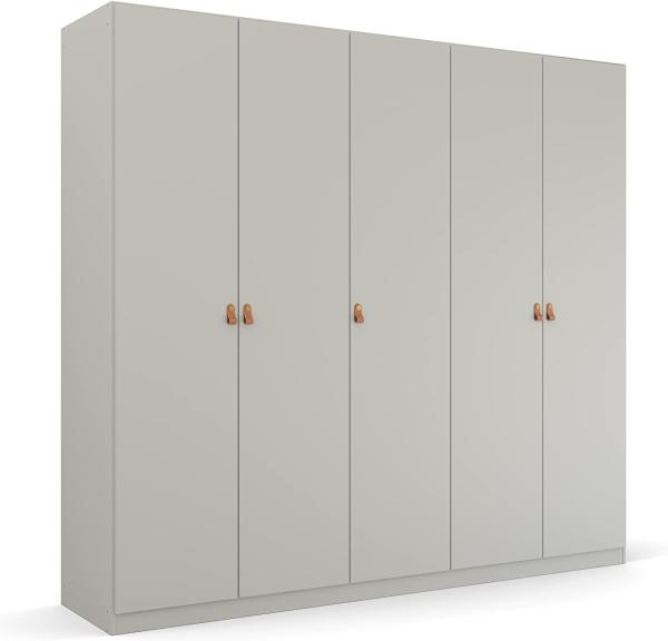 Kleiderschrank Drehtürenschrank Quadra-Spin | 5-türig | seidengrau | 226x210 | Griff Homey Bild 1