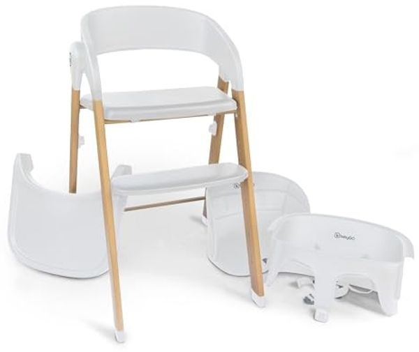BabyGO Levels Hochstuhl Kinderstuhl Kinderhochstuhl weiß