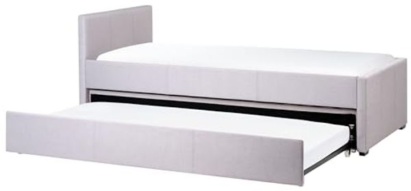Tagesbett MARMANDE 90 x 200 cm Stoff Hellgrau
