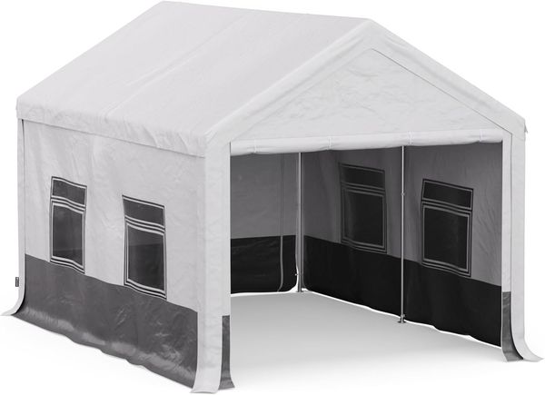 Blumfeldt Partyzelt - 4x3m, Festzelt mit Seitenwänden, Wetterfestes Gewebe, Stabiles Stahlrahmen, Einfache Montage, Ideal für Outdoor-Partys, BBQs & Gartenpavillon