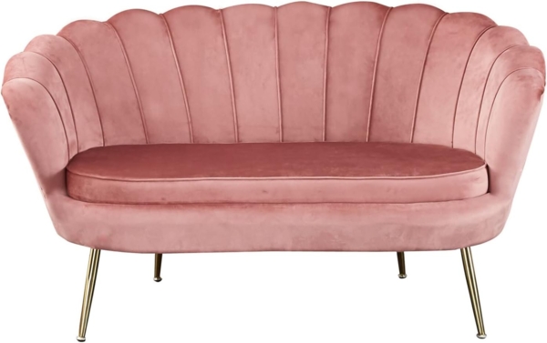 Muschelsofa Polyester und Metall Rosa 136 x 77 x 78 cm